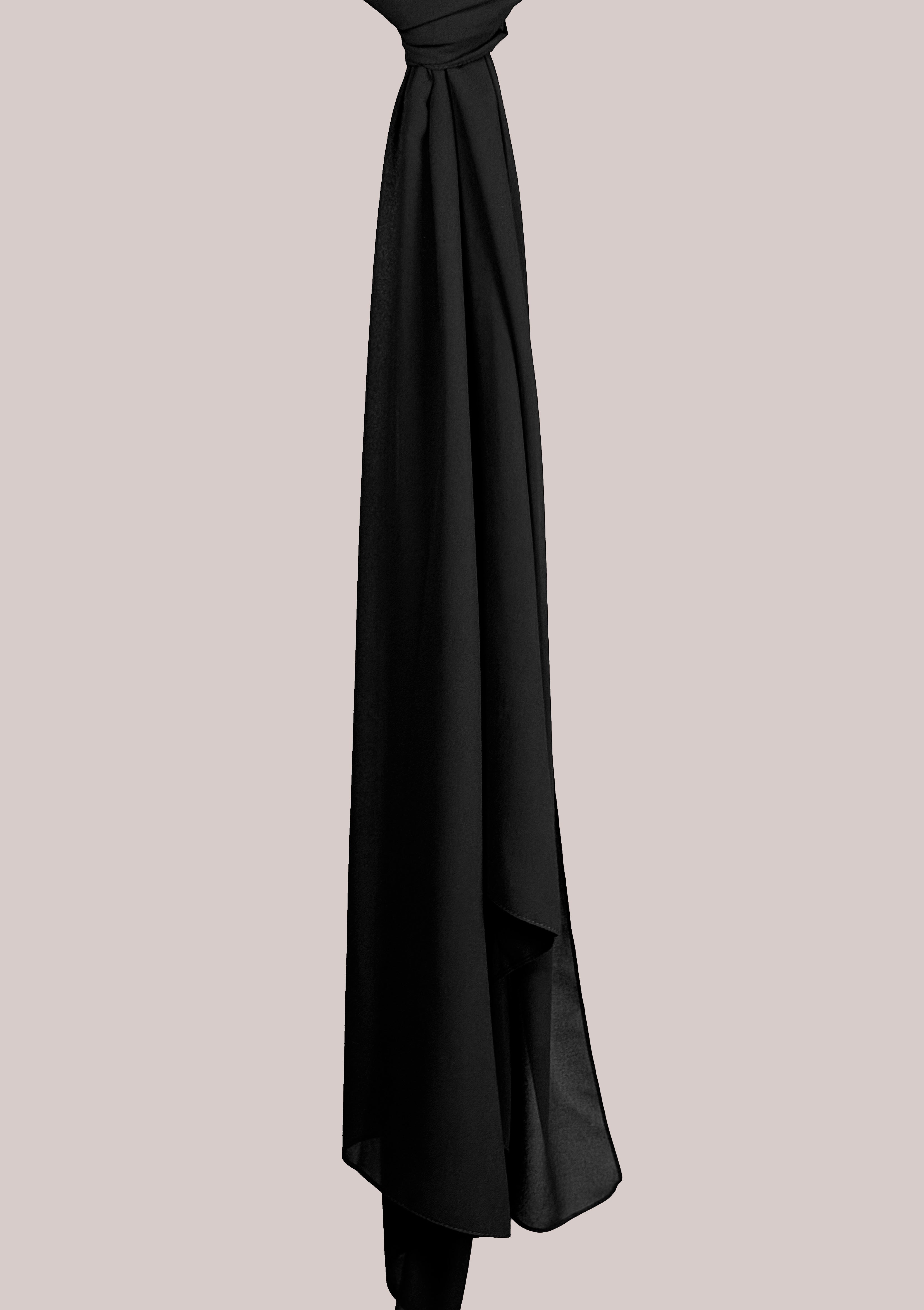 Chiffon Hijab - Black