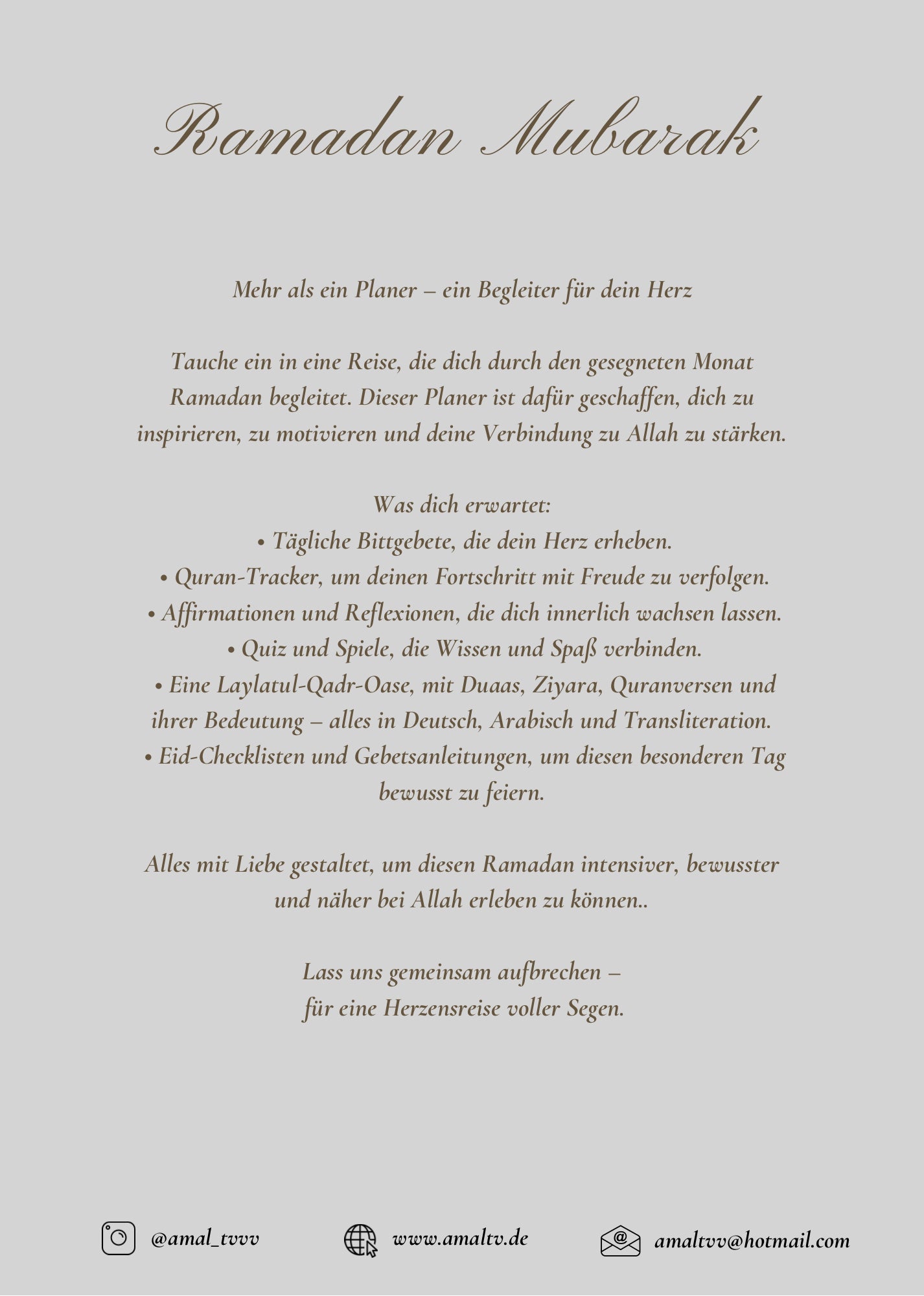 Ramadan Journal - Auf der Suche nach Allahs Nähe